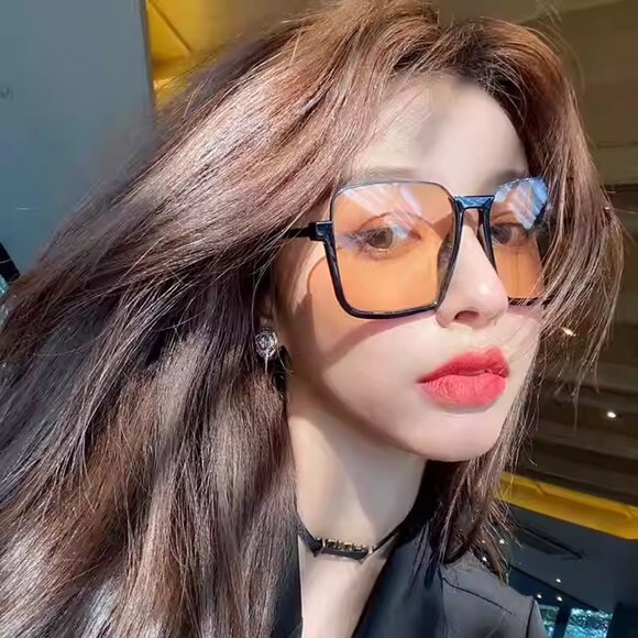 Brown Large Frame Sunglasses Square Anti-Ultraviolet Sunglasses main image 4